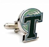 Tulane Green Wave T-Wave Logo NCAA Executive Cuff Links - 1 Pair