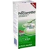 Nicorette Nicotine Polacrilex Gum 4 mg, Stop Smoking Starter Kit, Fresh Mint - 40 ea