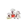 17"" Cuddle White Bear With Plaid Scarf Case Pack 12 412589