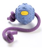My Good Dog Vibram Ball w/ Rope Cobalt Blue 4″