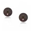 Chocolate Dyed Akoya Pearl Stud Earrings in Solid 14K Gold