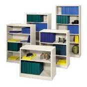 HON(R) Open-Front Steel 30in. Bookcase, 2 Shelves, Putty