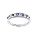 Eighteen Carat White Gold Diamond and Sapphire Half Eternity Ring