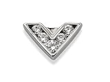 Image of 9ct White Gold Cubic Zirconia V Single Stud Earring