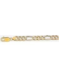 7mm 14k 3 Color Figaro Chain 14"