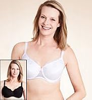 2 Pack - Post Surgery Floral Embroidered Underwired Bras