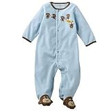 Newborn Carter's Stripe MonkeyTerry Sleeper (9 months)