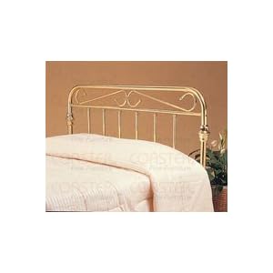 Brass Colored Queen Metal Headboard - Coaster 2860