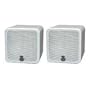 Pyle Home PCB4WT 4-Inch 200-Watt Mini Cube Bookshelf Speaker (White) (Pair)