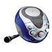 GPX PORTABLE KARAOKE CD+G SYSTEM WITH DUAL MICROPHONE JACKS J108BL