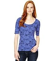 Pure Cotton Parisian Print T-Shirt