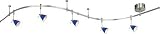 8' Track Light - Other / Ps/blue Glass Shade