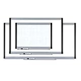 Magnetic Dry Erase Board with 4 Markers, 8'x4', silver/black (LLR69654) Category: Dry Erase Boards