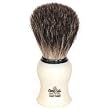 Omega Creamy Curved Handle Pure Badger Shaving Brush - #13109