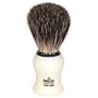 Omega Creamy Curved Handle Pure Badger Shaving Brush - #13109