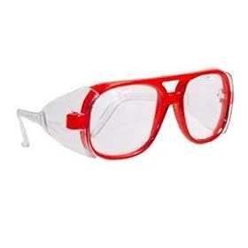 MFASCO JAMZ II SAFETY GLASS CANDY APPLE RED FRAME CLEAR LENS 58MM