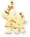 Big Girl Small Girl Charm, Yellow/Pink Gold