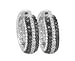 14Kt Two Tone Gold Round Diamond Channel Set Hoops (.74 ct. tw.)