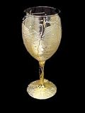 Angel Wings Design - Hand Painted - Wine Glass - 8 oz.