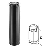 Simpson Dura-Vent 58DVA-60B 58DVA-60B - 60 in Venting Pipe - Black - 5 in x 8 in DirectVent Pro