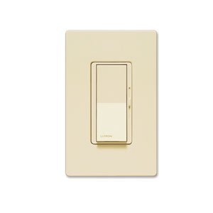 Lutron Diva DV-600P-IV Incand 600 Watt Single Pole Light Dimmer in Ivory by Lutron