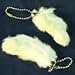 Natural Color Rabbit Foot Keychain Key Chain (2 PIECES)