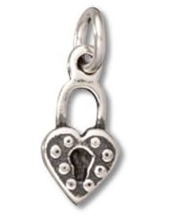 Sterling Silver 18" .8mm Wide Box Chain Necklace With 3D Small Heart Lock Pendant With Keyhole
