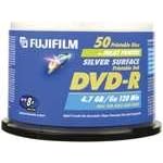 Fujifilm Media 25302468 DVD-R 4.7GB 120 Minutes Printable 16X Silver Surface Inkjet Hub Printable Storage Media - 50 Pack Spindle