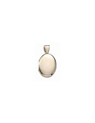 Solid 14k Premium Weight Yellow Gold Oval Picture Locket 5/8 inch x 3/4 inch
