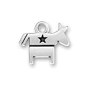 .925 Sterling Silver Democratic Donkey Charm or Pendant