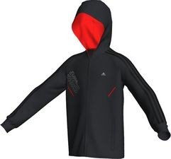 Adidas Kinder Pullover Clima Fullzip Woven Hoodie, grau / schwarz, 164, O03525-164 Preisvergleich