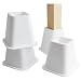Deluxe Bed Risers Set - Set of 4 - (White)