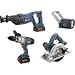 CLPK40-180 - Bosch Tools 18V Litheon 4 Tool Combo Kit: HDD, Circ Saw, Recip S - 4397