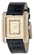 DKNY Donna Karan Watch Womens Gold Black Leather