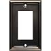 GE Single Rocker Wall Plate Venetian Bronze Metallic Finish - GE 40305