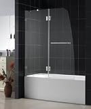 Dreamline SHDR-3348728-04 Aqualux 3/8-inch Bathtub Door, Brushed Nickel