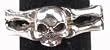 Bones Skull Head Bone Dark Goth Pewter Ring
