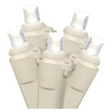 Vickerman 17599 - 20 Light White Wire Warm White Battery Operated LED Miniature Christmas Light String Set (X5W2011)