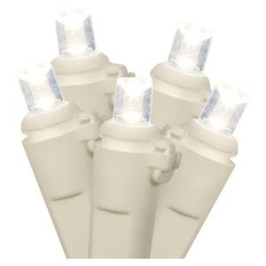 Vickerman 17599 - 20 Light White Wire Warm White Battery Operated LED Miniature Christmas Light String Set (X5W2011)