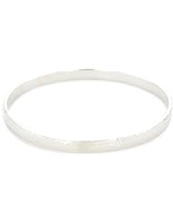 GURHAN "Midnight" White Sterling Silver Hammered Bangle Bracelet
