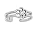 Sterling Silver White Crystal Daisy Flower Open title=