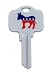 Democrat Kwikset KW1 House Key