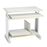 Adjustable Mini-Tower Mobile Workstation- Gray