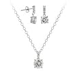 Schmuckset: Eleganter Ketten-Anh�nger und Ohrringe mit Zirkonia Diamanten, Sterling Silber