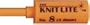 Knit Lite Knitting Needles 9" Size 8 Orange