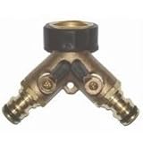 Brass Hose Y With shut-off