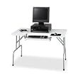 Folding Computer Table, Rectangular, 47-1/2w x 29-3/4d x 28-3/4h, Light Gray
