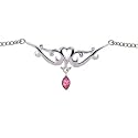 TRIBAL HEART TEAR DROP Passion Pink BACK Belly Chain