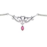 TRIBAL HEART TEAR DROP Passion Pink BACK Belly Chain