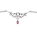 Jewelry : TRIBAL HEART TEAR DROP Passion Pink BACK Belly Chain